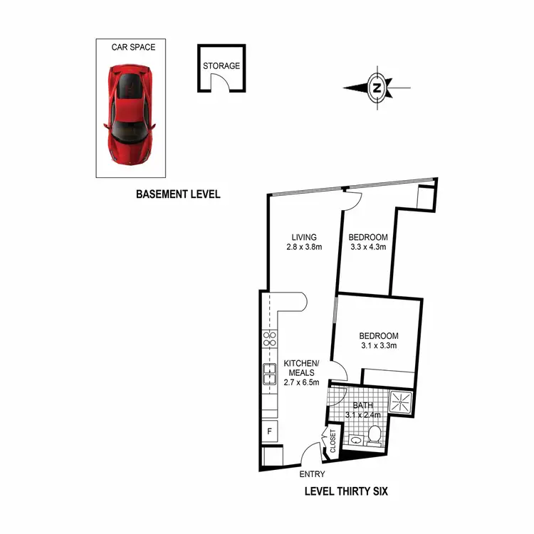 Floorplan of Homely apartment listing, 3604/222 Margaret Street, Brisbane City QLD 4000