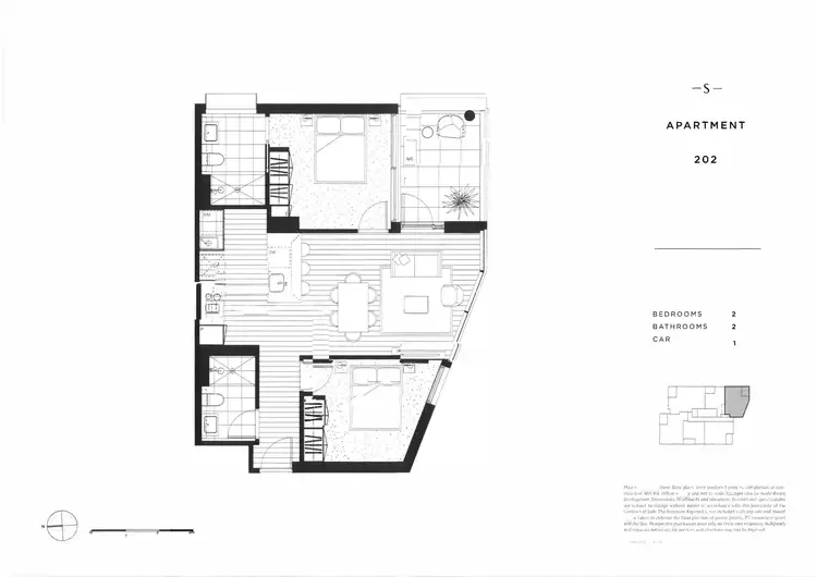 Floorplan of Homely apartment listing, 202/551 Dandenong Road, Armadale VIC 3143