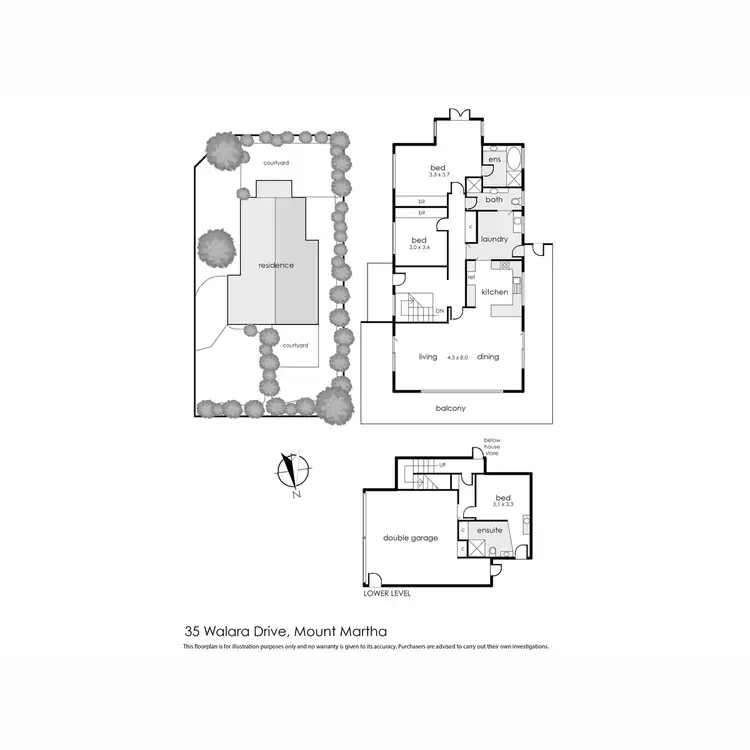 Floorplan of Homely house listing, 35 Walara Drive, Mount Martha VIC 3934