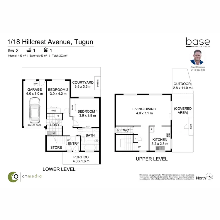 Floorplan of Homely semi-detached listing, 1/18 Hillcrest Avenue, Tugun QLD 4224
