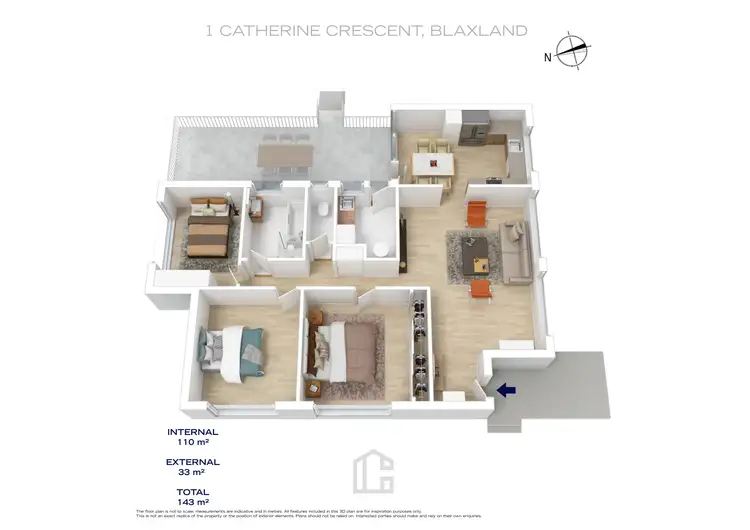 Floorplan of Homely house listing, 1 Catherine Crescent, Blaxland NSW 2774