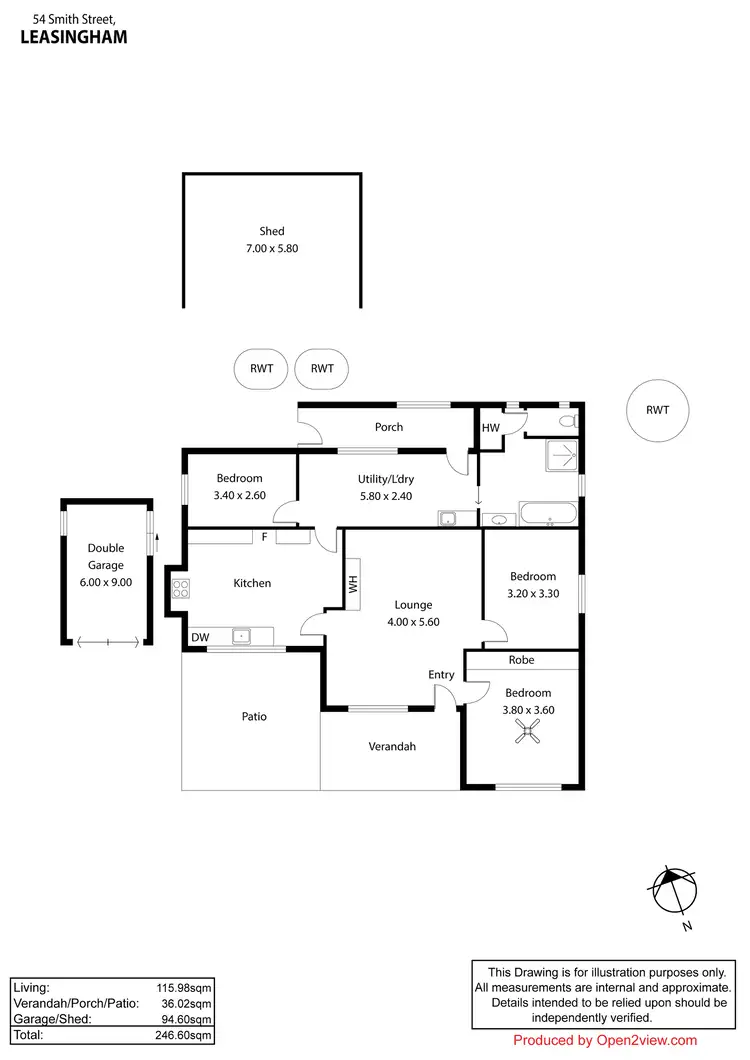 Floorplan of Homely house listing, 54 Smith Road, Leasingham SA 5452