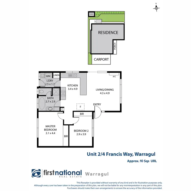 Floorplan of Homely unit listing, 2/4 Francis Way, Warragul VIC 3820