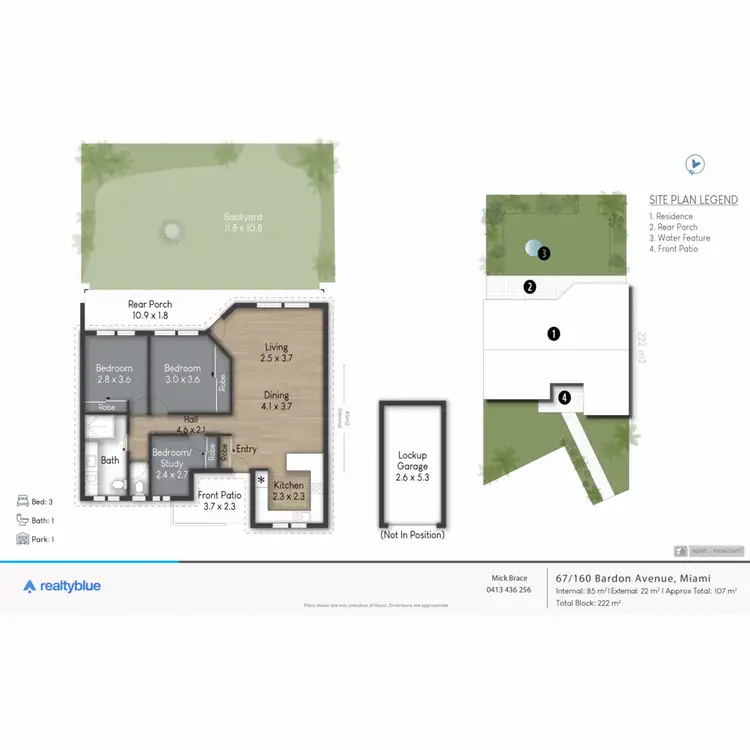 Floorplan of Homely unit listing, 67/160 Bardon Avenue, Miami QLD 4220