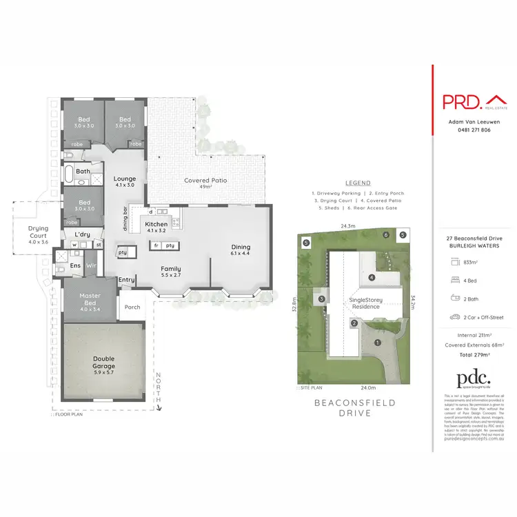 Floorplan of Homely house listing, 27 Beaconsfield Drive, Burleigh Waters QLD 4220
