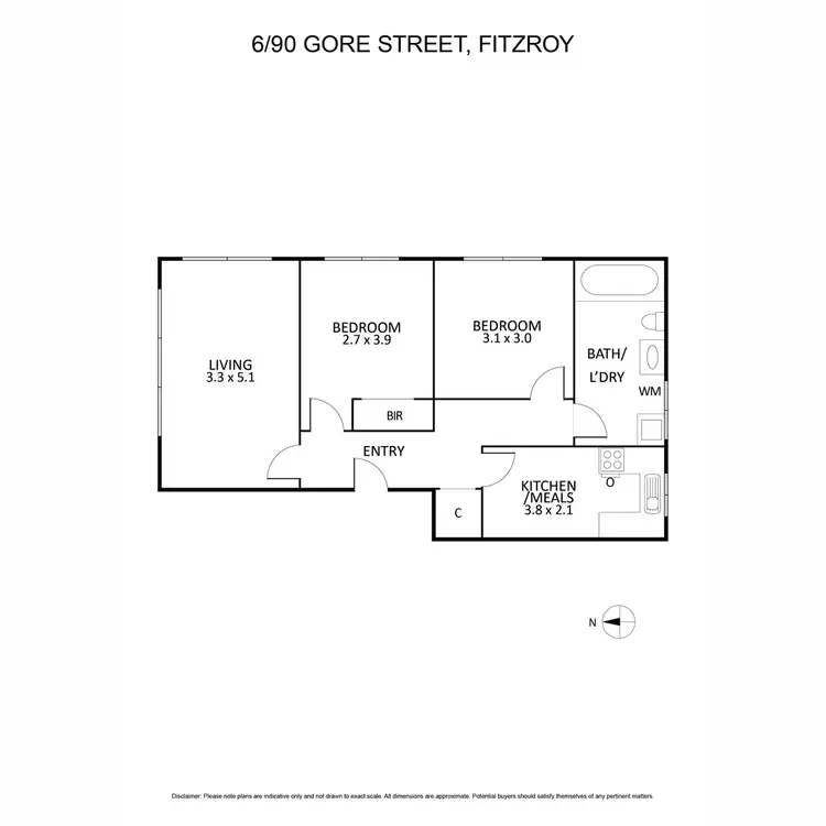 Floorplan of Homely apartment listing, 6/90 Gore Street, Fitzroy VIC 3065