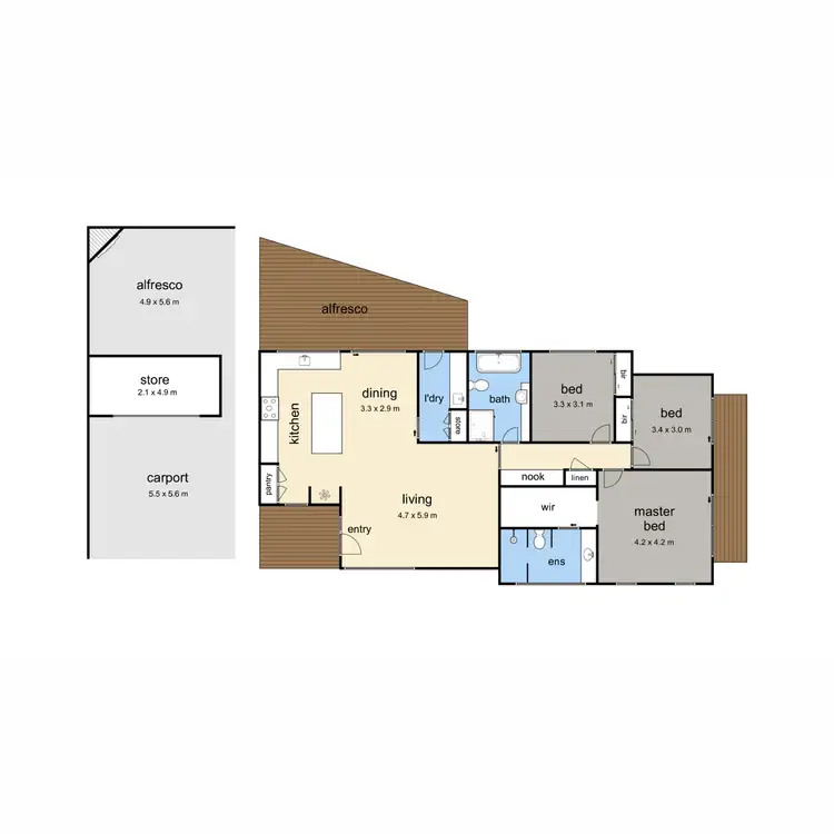 Floorplan of Homely house listing, 1 Ashenden Square, Rosebud VIC 3939