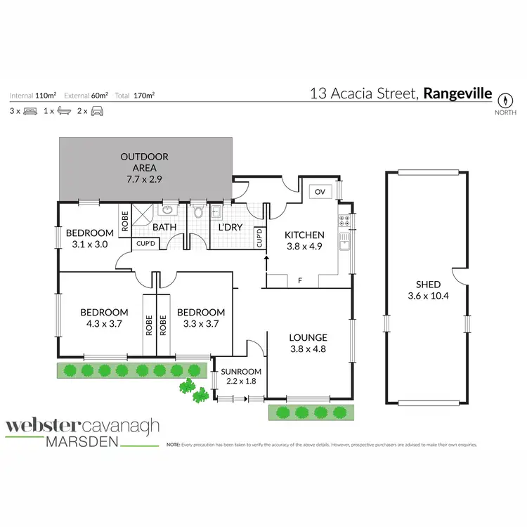 Floorplan of Homely house listing, 13 Acacia Street, Rangeville QLD 4350