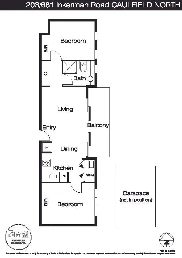 Floorplan of Homely apartment listing, 203/681 Inkerman Road, Caulfield North VIC 3161