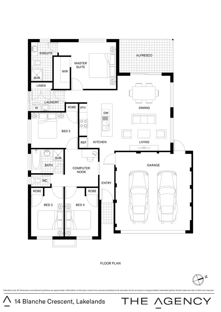 Floorplan of Homely house listing, 14 Blanche Crescent, Lakelands WA 6180