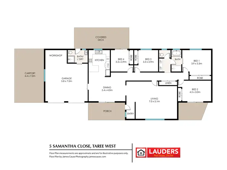 Floorplan of Homely house listing, 5 Samantha Close, Taree NSW 2430