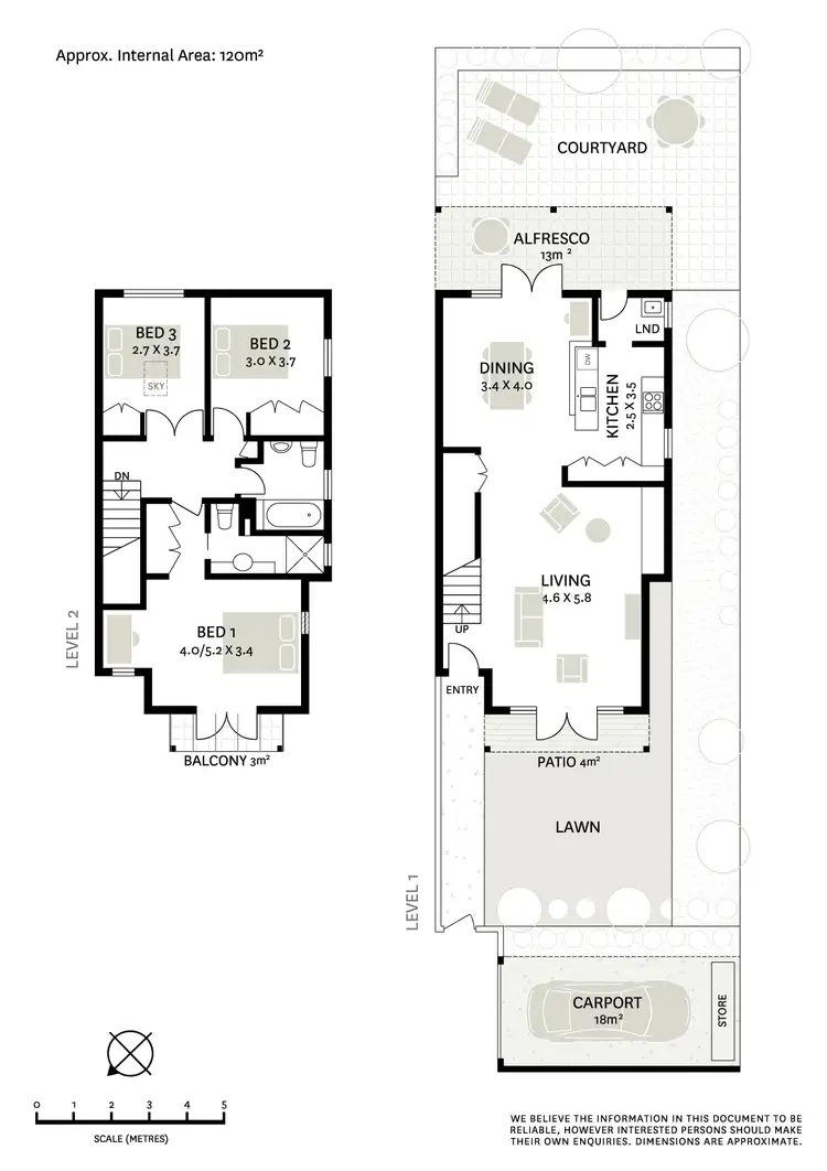 Floorplan of Homely semi-detached listing, 2/5 Junction Street, Gladesville NSW 2111