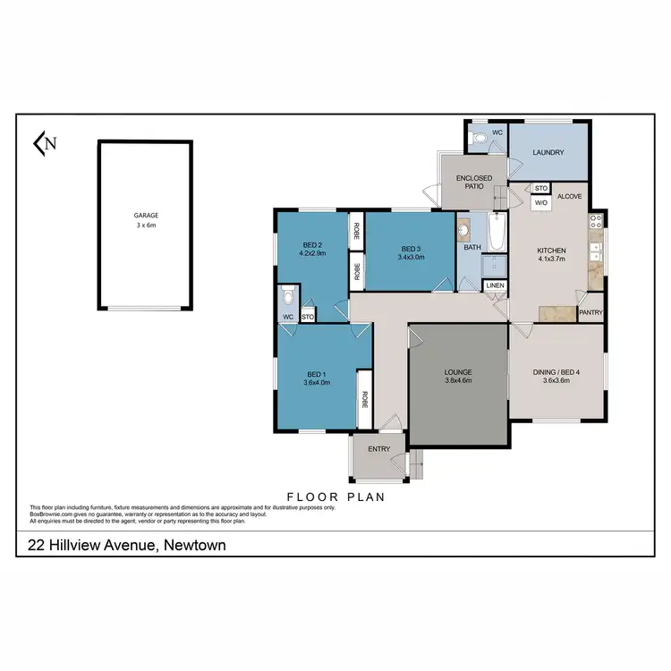 Floorplan of Homely house listing, 22 Hillview Avenue, Newtown QLD 4350