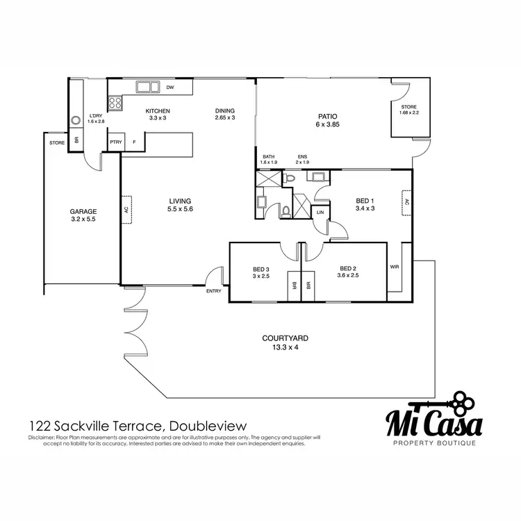 Floorplan of Homely house listing, 122 Sackville Terrace, Doubleview WA 6018