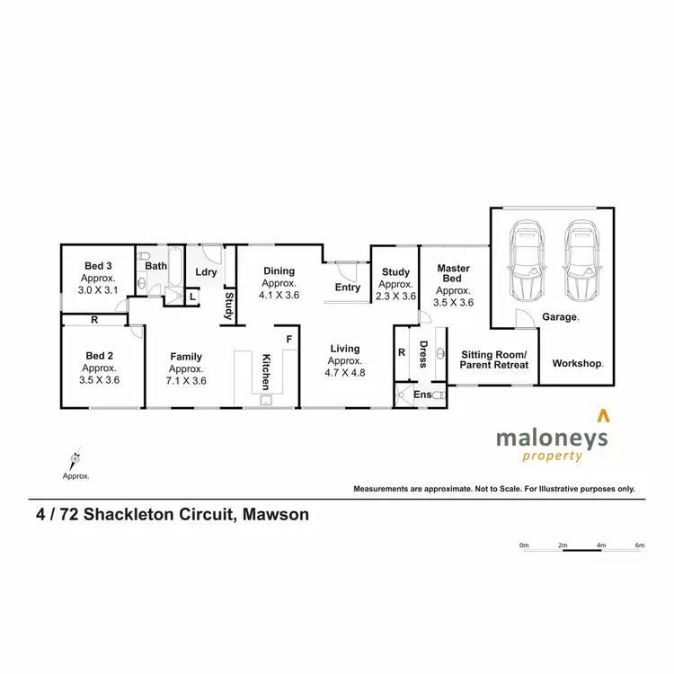 Floorplan of Homely townhouse listing, 4/72 Shackleton Circuit, Mawson ACT 2607