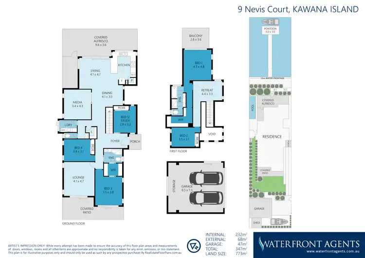 Floorplan of Homely house listing, 9 Nevis Court, Kawana Island QLD 4575