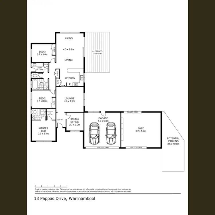 Floorplan of Homely house listing, 13 Pappas Drive, Warrnambool VIC 3280