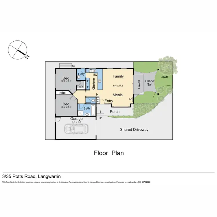 Floorplan of Homely unit listing, 3/35 Potts Road, Langwarrin VIC 3910