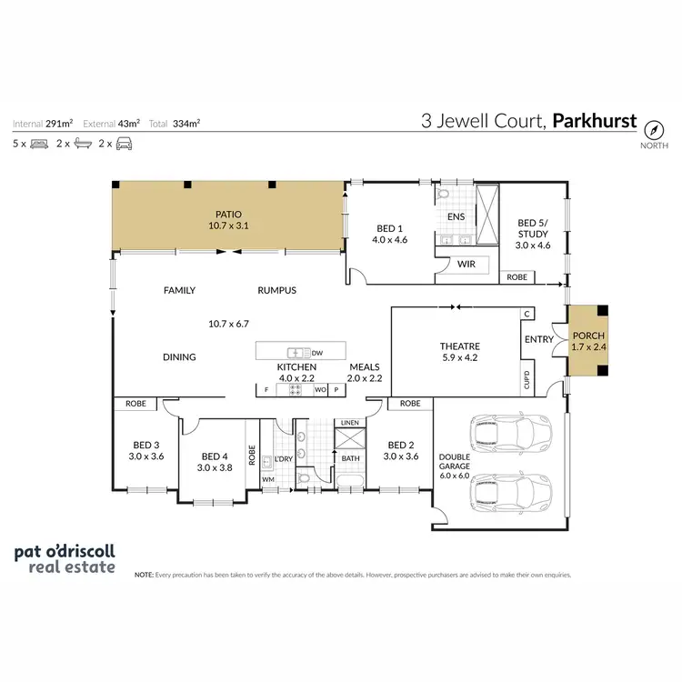 Floorplan of Homely house listing, 3 Jewell Court, Parkhurst QLD 4702