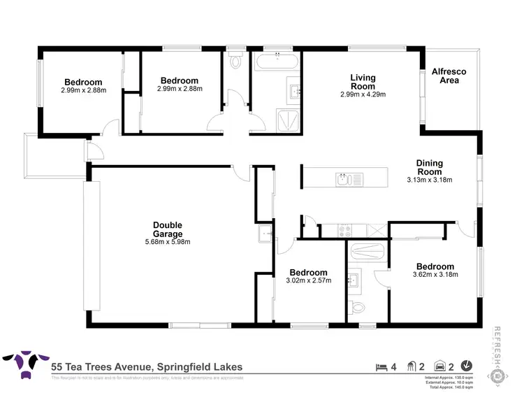 Floorplan of Homely house listing, 55 Tea Trees Avenue, Springfield Lakes QLD 4300