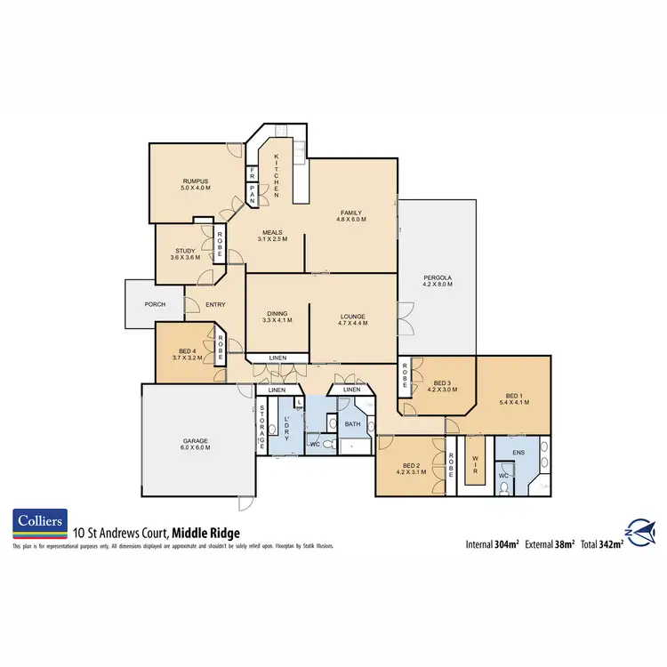 Floorplan of Homely house listing, 10 Saint Andrews Court, Middle Ridge QLD 4350