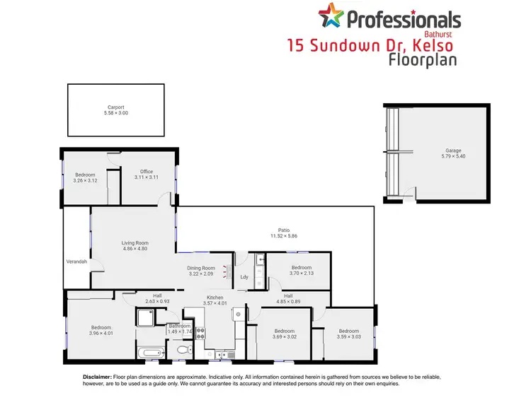 Floorplan of Homely house listing, 15 Sundown Drive, Kelso NSW 2795
