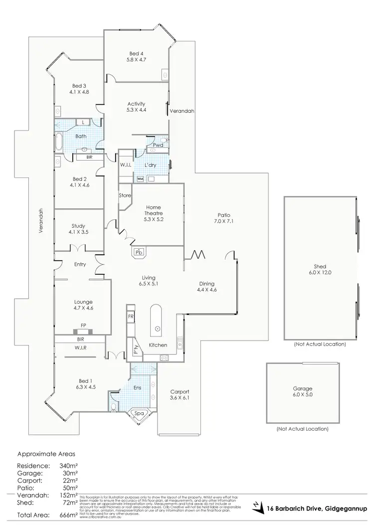 Floorplan of Homely house listing, 16 Barbarich Drive, Gidgegannup WA 6083