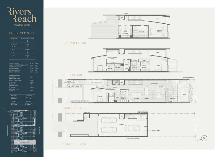 Floorplan of Homely house listing, 9/70 Parkside Circuit, Hamilton QLD 4007