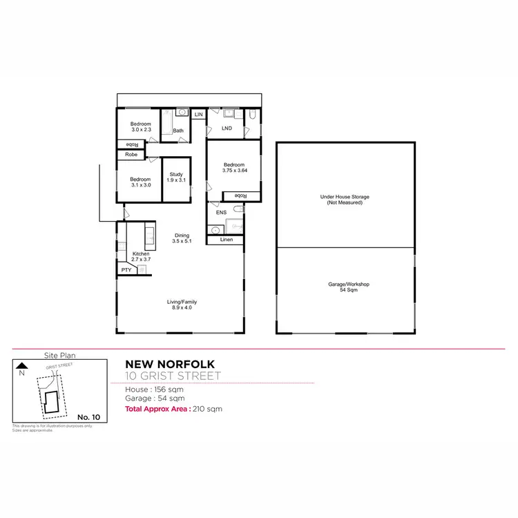 Floorplan of Homely house listing, 10 Grist Street, New Norfolk TAS 7140
