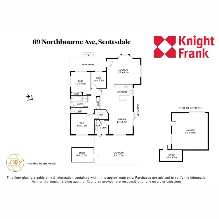Floorplan of Homely house listing, 69 Northbourne Avenue, Scottsdale TAS 7260