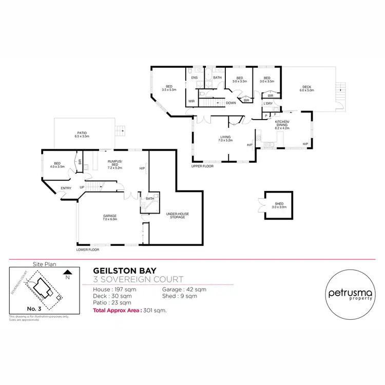 Floorplan of Homely house listing, 3 Sovereign Court, Geilston Bay TAS 7015