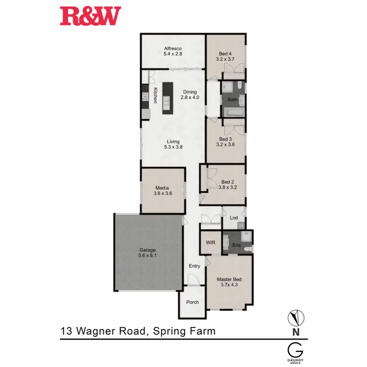 Floorplan of Homely house listing, 13 Wagner Road, Spring Farm NSW 2570