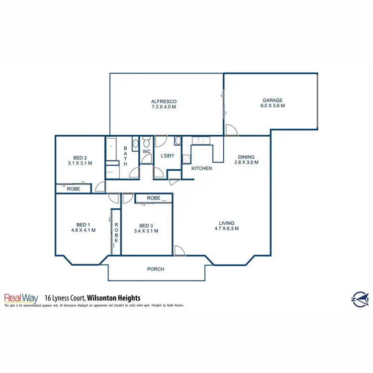 Floorplan of Homely house listing, 16 Lyness Court, Wilsonton Heights QLD 4350