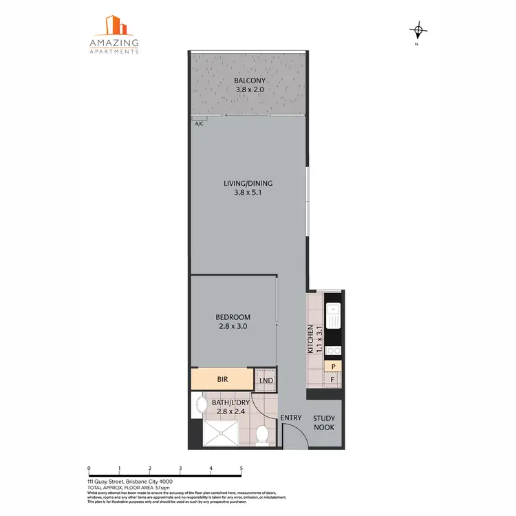 Floorplan of Homely apartment listing, 111 Quay Street, Brisbane City QLD 4000