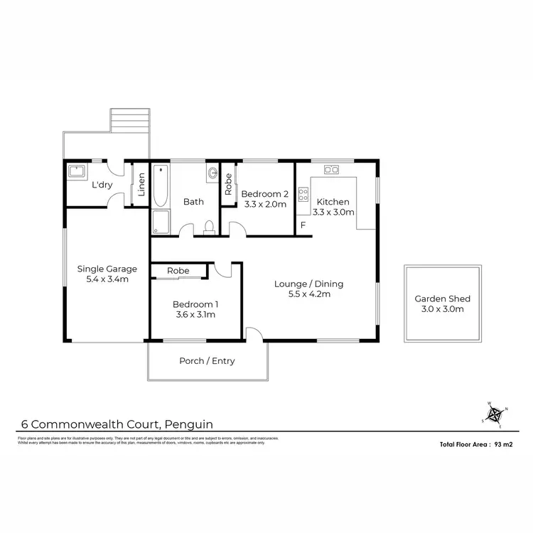 Floorplan of Homely house listing, 6 Commonwealth Court, Penguin TAS 7316