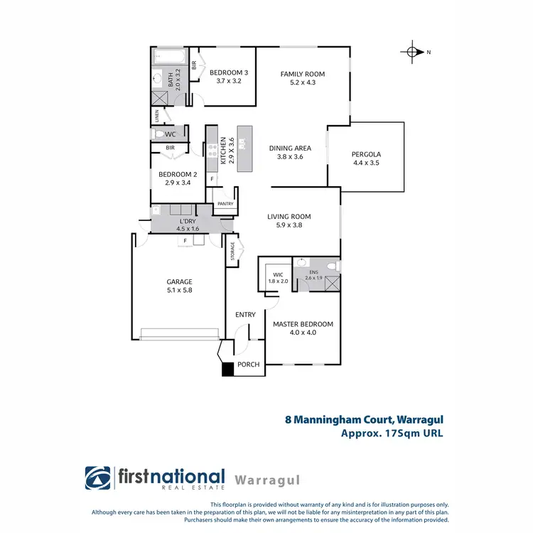 Floorplan of Homely house listing, 8 Manningham Court, Warragul VIC 3820