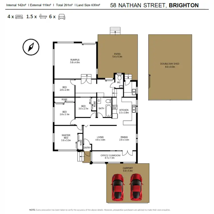 Floorplan of Homely house listing, 58 Nathan Street, Brighton QLD 4017