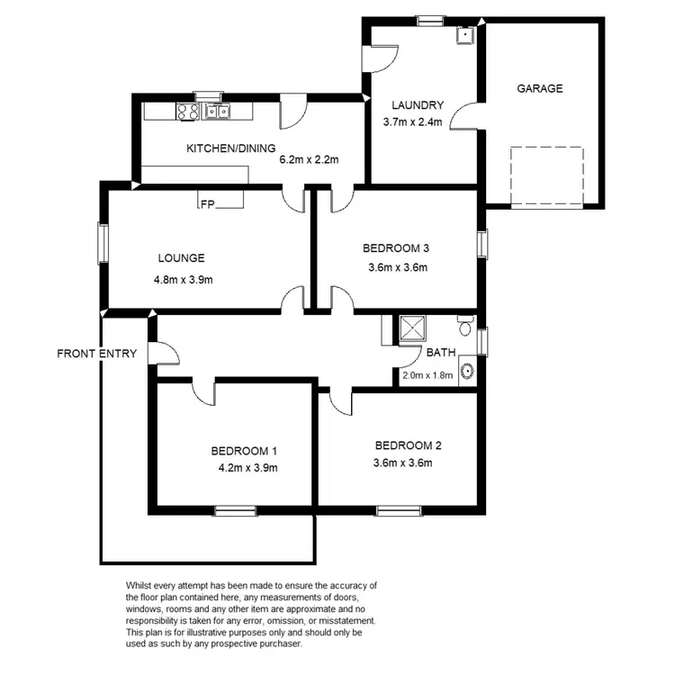 Floorplan of Homely house listing, 19 First Street, Quorn SA 5433