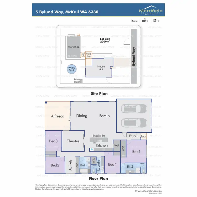 Floorplan of Homely house listing, 5 Bylund Way, Mckail WA 6330
