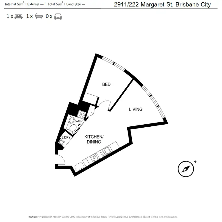 Floorplan of Homely apartment listing, 2911/222 Margaret Street, Brisbane City QLD 4000
