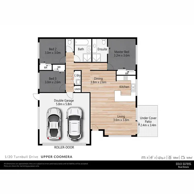 Floorplan of Homely semi-detached listing, 1/20 Turnbull Drive, Upper Coomera QLD 4209