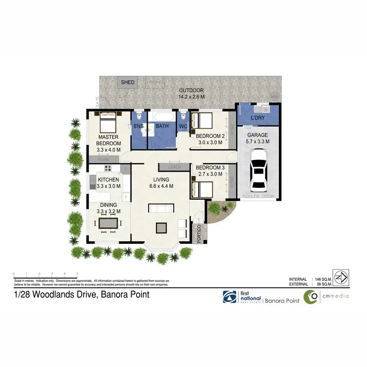 Floorplan of Homely semi-detached listing, 1/28 Woodlands Drive, Banora Point NSW 2486