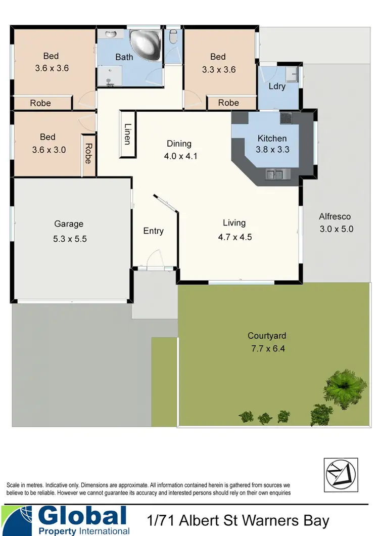 Floorplan of Homely villa listing, 1/71 Albert Street, Warners Bay NSW 2282