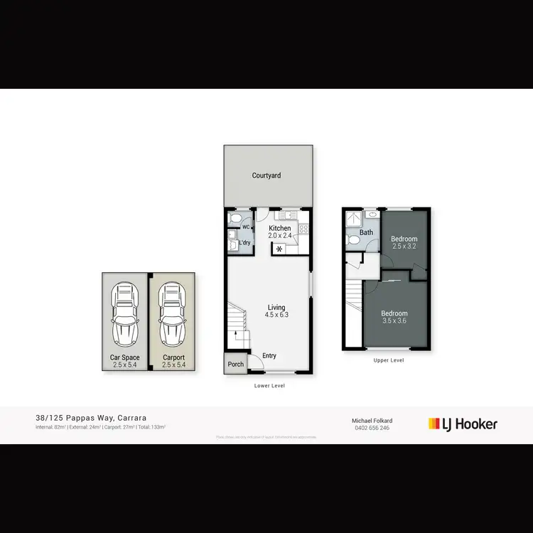Floorplan of Homely townhouse listing, 38/125 Pappas Way, Carrara QLD 4211