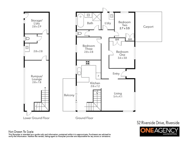 Floorplan of Homely house listing, 52 Riverside Drive, Riverside TAS 7250