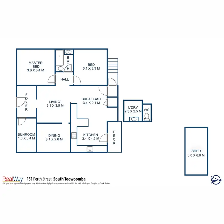 Floorplan of Homely house listing, 151 Perth Street, South Toowoomba QLD 4350