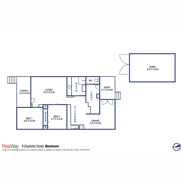 Floorplan of Homely house listing, 8 Charlotte Street, Newtown QLD 4350