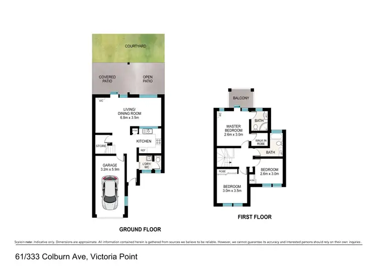 Floorplan of Homely townhouse listing, 61/333 Colburn Avenue, Victoria Point QLD 4165