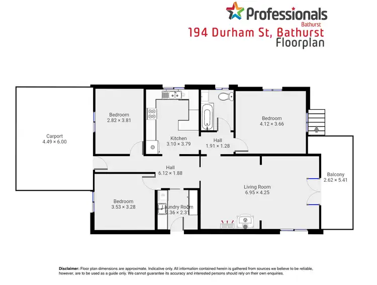 Floorplan of Homely house listing, 194 Durham Street, Bathurst NSW 2795