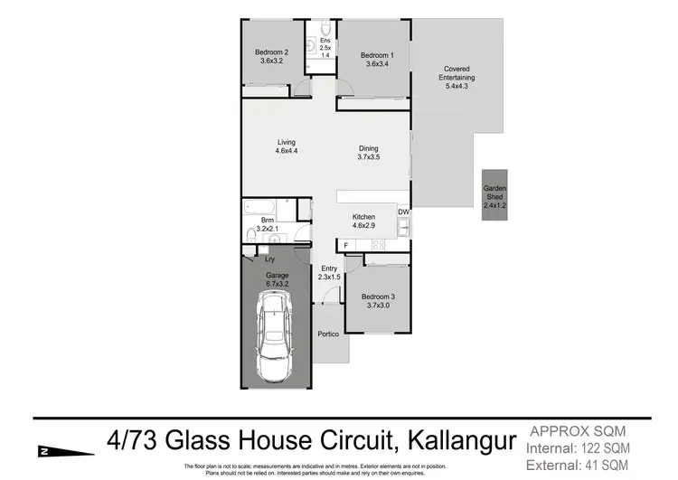 Floorplan of Homely villa listing, 4/73 Glass House Circuit, Kallangur QLD 4503
